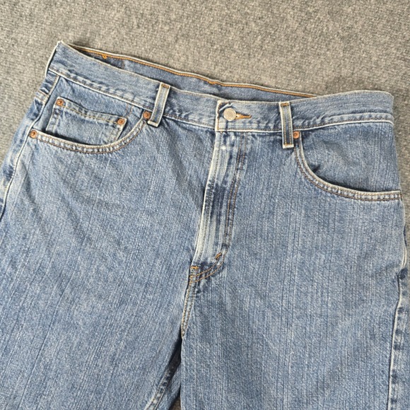 Levis 505‎ Regular Fit Denim Jean Shorts Mens W36 Blue Casual - Picture 1 of 9